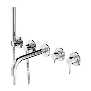 Omnires Y bateria wannowa 5-otworowa podtynkowa chrom