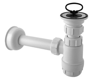 McAlpine Syfon umywalkowy butelkowy niski biały 1.1/4″x32mm 
